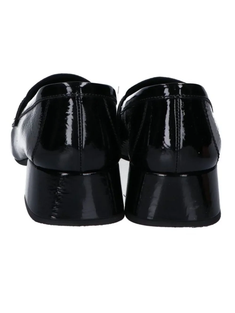 Prada Black Triangle Logo Patent Loafer 39.5 - Picture 3 of 9